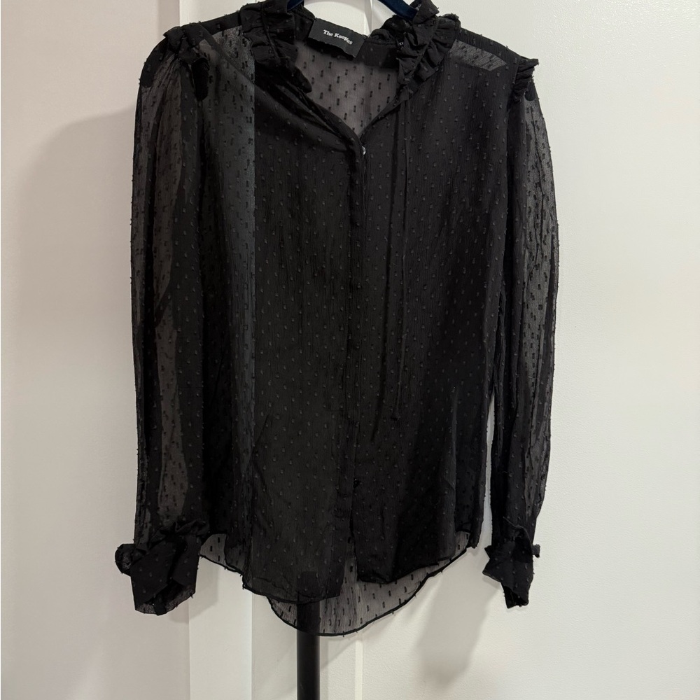 The Kooples Black Sheer Blouse